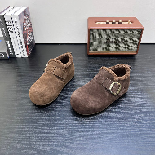 2025新款真皮女鞋加绒软底博肯鞋面包懒人鞋单鞋百搭日常休闲鞋子