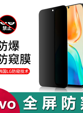 适用vivo S30 S20 S19 S15防偷窥X300 X200 X100S高铝保护膜X27 X70 Y500 Y300i Y37 Y78 Y35隐私钢化膜批发