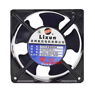 泉州泉风FZY轴流风机QA12038HSL2/HBL2 机箱柜散热风扇220V 0.14A