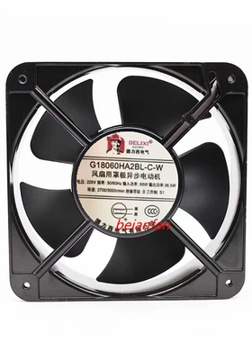 德力西G18060HA2BL-C-W 220V 18060机柜轴流风机工业散热风扇