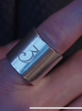 新假面zzz暗码3特工戒指骑士可cos银色戒指指环 手工定制设计礼物