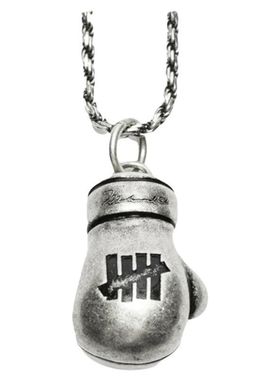 新自主UND五道杠拳王阿里联名拳击手套项链男女复古嘻哈做旧朋克