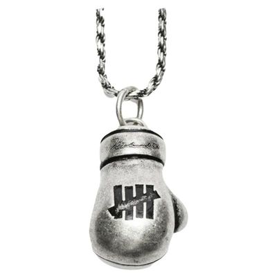 新自主UND五道杠拳王阿里联名拳击手套项链男女复古嘻哈做旧朋克