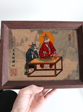 猫和老鼠周边创意相框汤姆送子搞笑抽象摆台送朋友搞怪趣味礼物