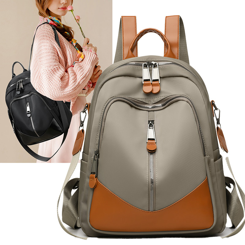 高级感时尚撞色双肩包女大容量轻便多功能通勤旅行背包学生书包,箱包皮具/热销女包/男包,双肩背包,淘宝优惠券,粉丝福利购,淘宝优惠卷