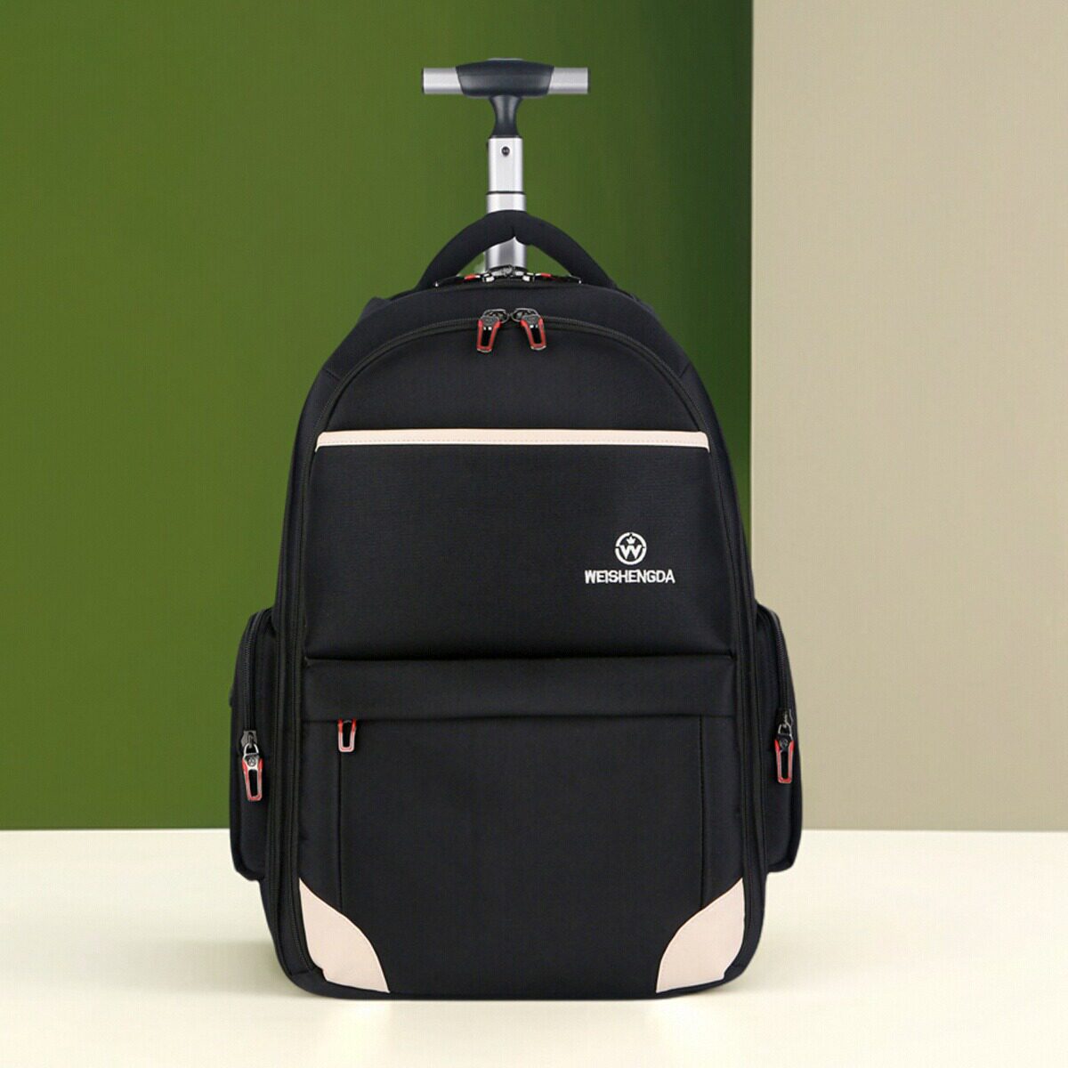 白领上班用双肩背包商务中学生拉杆书包大男女大学生休闲防水背包