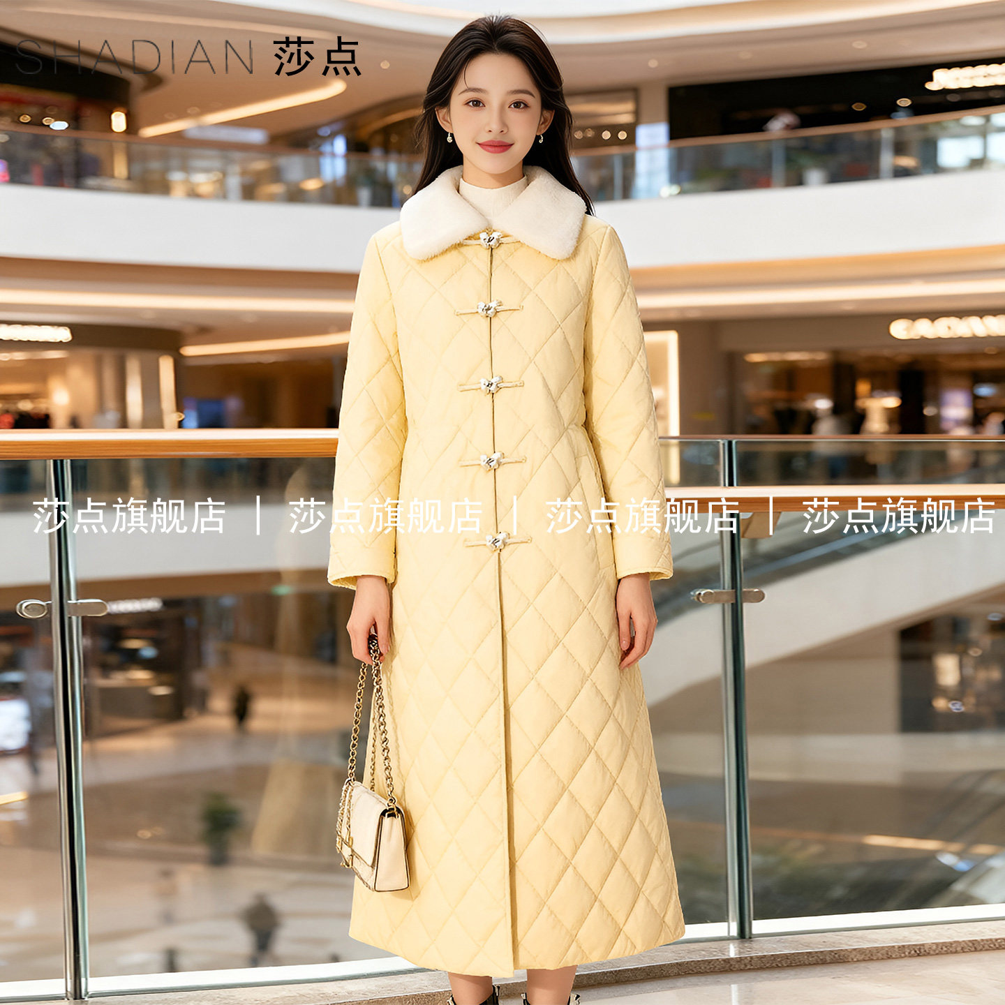 新中式羽绒棉服女冬季长款
