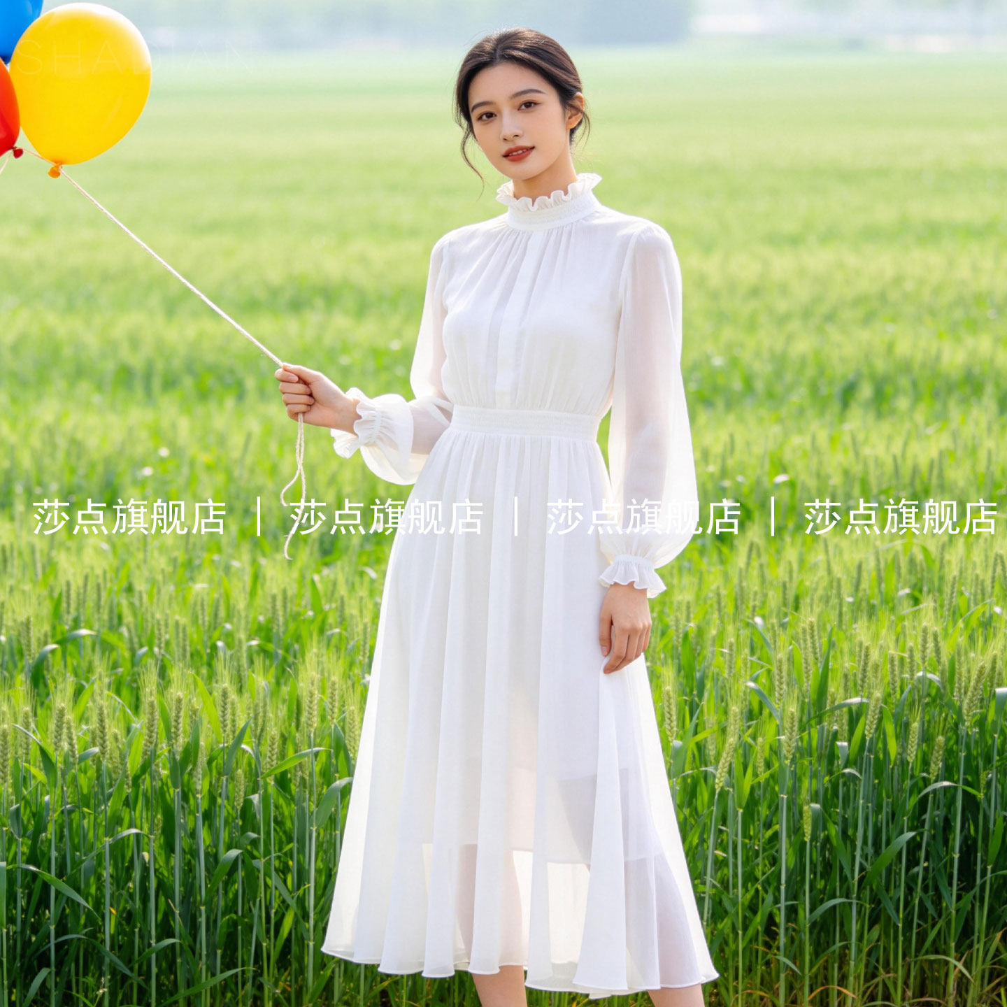 白色连衣裙女长裙海边度假沙滩裙
