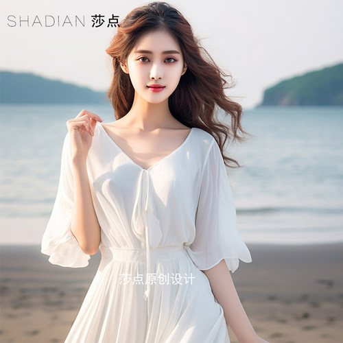 莎点仙女风飘逸大摆裙
