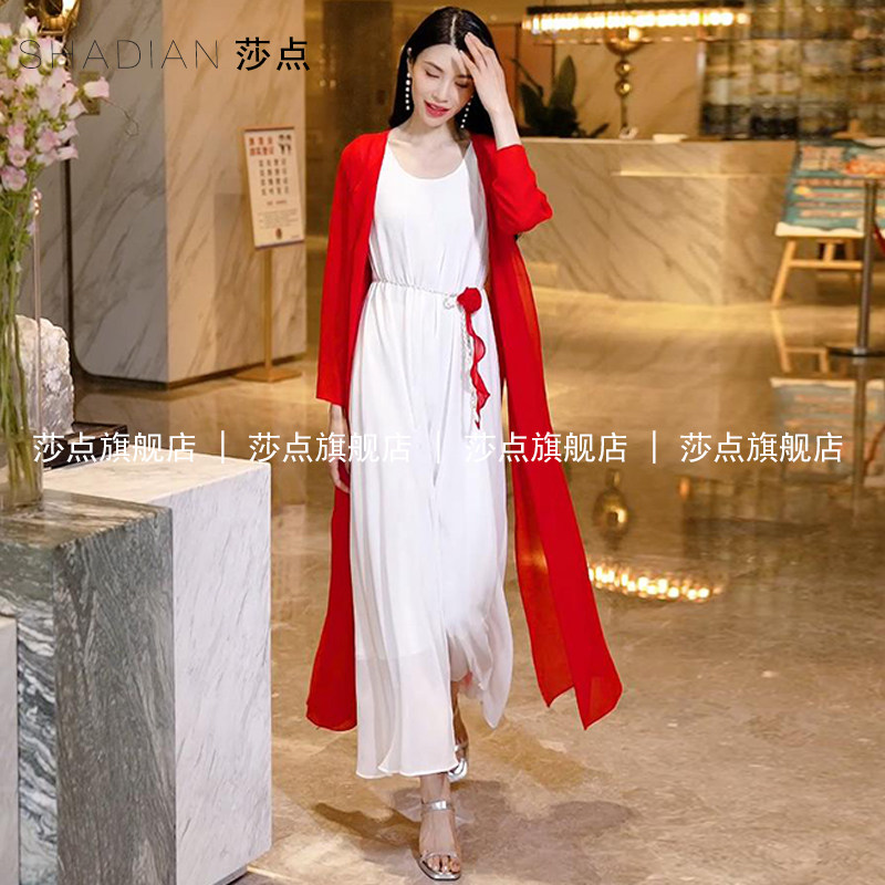 休闲套装裙女夏2026白色背心裙