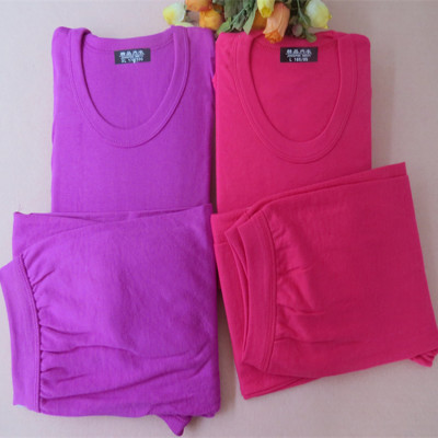 衣裤包邮中低高领女士棉毛衫套装