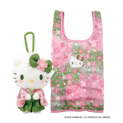 三丽鸥kitty抹茶和服挂件环保袋