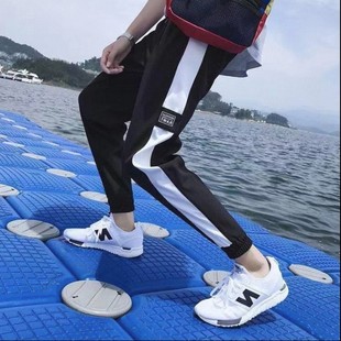 网红ins超火裤子男小脚九分裤情侣束脚裤韩版潮流百搭运动哈伦裤