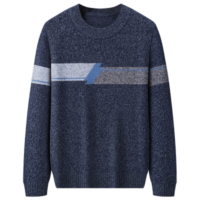 大码秋冬宽松加厚套头纯羊毛毛衣