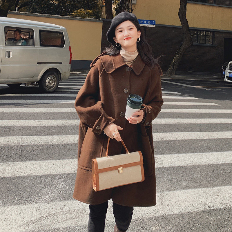 双面羊绒已爆现货中长款大衣273809P215298量大从优，女装毛呢外套，浙宝273