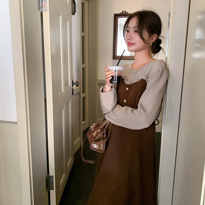 2023春装撞色连衣裙2732302P115控价168年后出货,女装连衣裙,浙宝273
