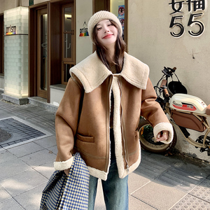 现货 有买家秀 海军领皮毛一体羊羔毛273 8326P175258图片