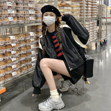 红色娃娃领连衣裙女2025春夏新款大码宽松甜美小个子百褶衬衫裙子，女装皮衣，浙宝273