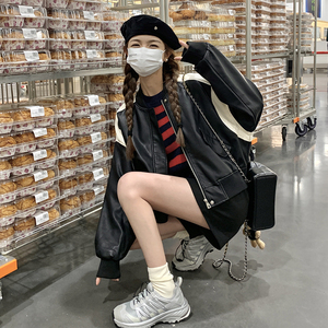 红色娃娃领连衣裙女2025春夏新款大码宽松甜美小个子百褶衬衫裙子图片