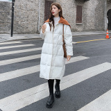 现货90达标羽绒服中长款海军领可拆卸273356P315498，女装羽绒服，浙宝273