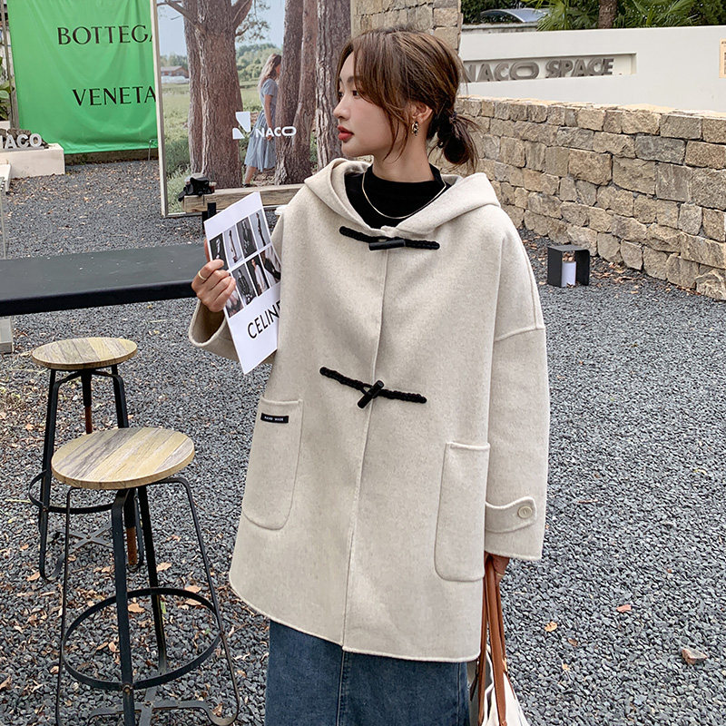 新款现货风小短款羊绒大衣211P255358,女装毛呢外套,浙宝273