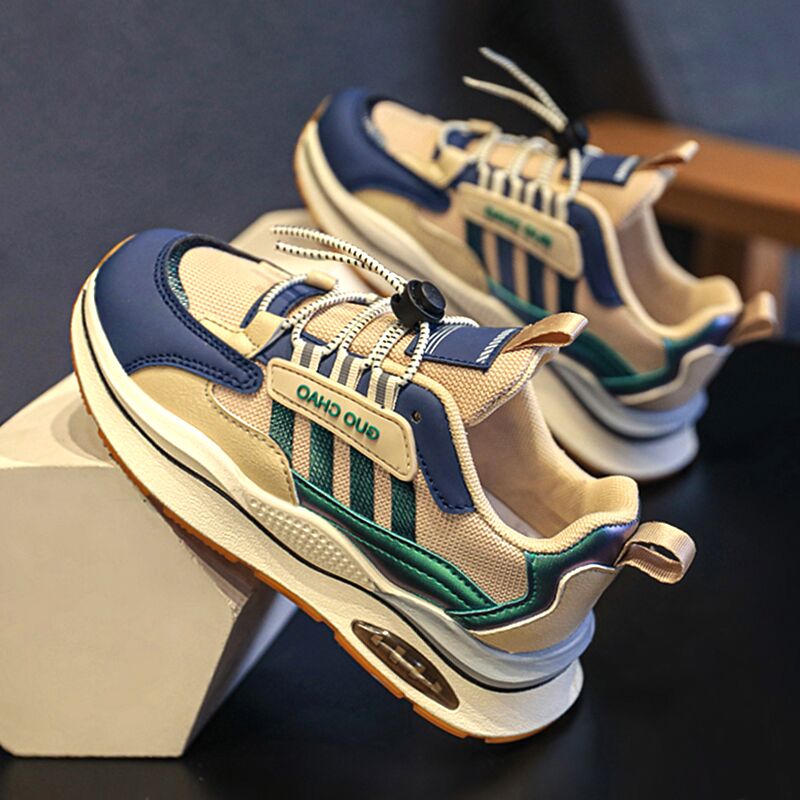 儿童2025秋冬新款运动鞋男童鞋子夏季潮牌阿甘鞋免系带跑步二棉鞋