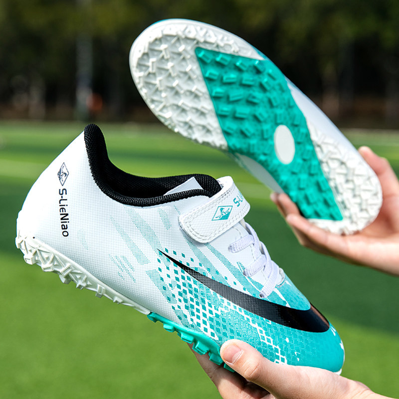 儿童足球鞋男童鞋子童鞋足球中大童小学生训练球鞋皮面男孩运动鞋