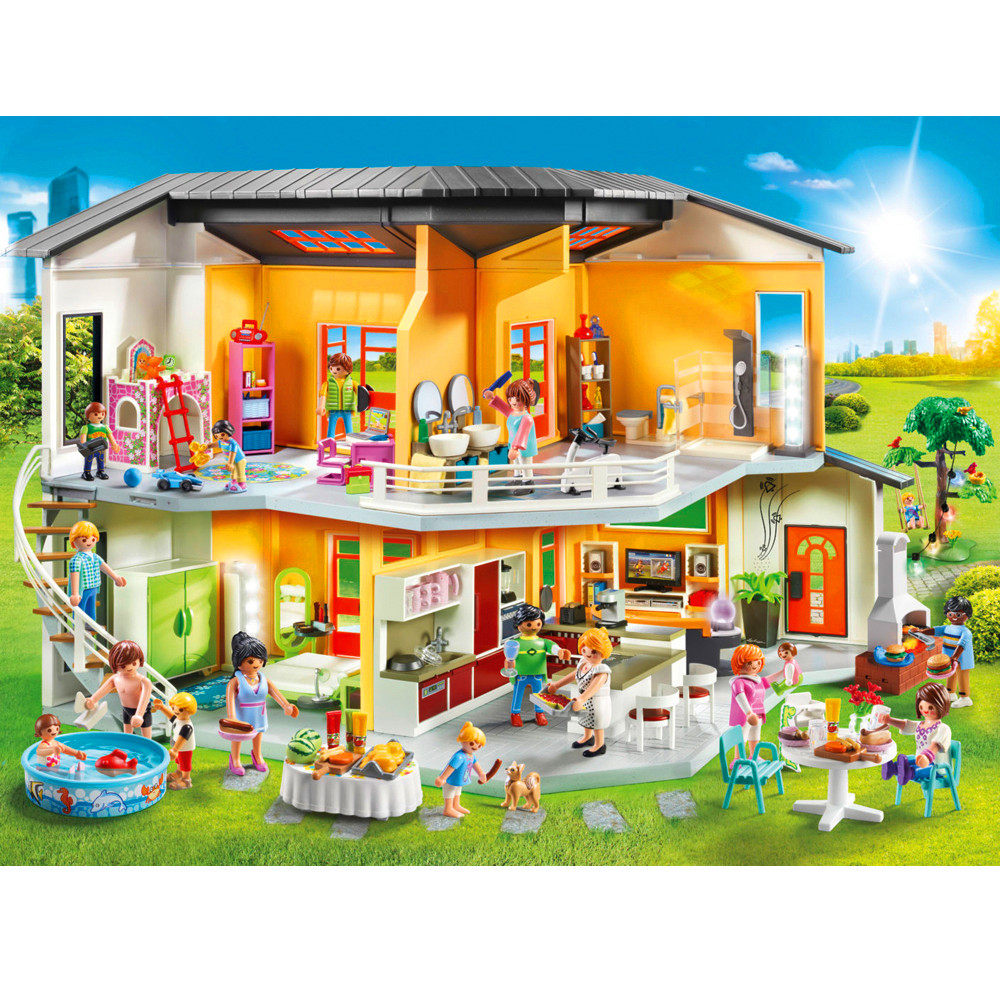 德playmobil摩比世界女孩儿童礼物拼搭积木搭建房屋子玩具过家家