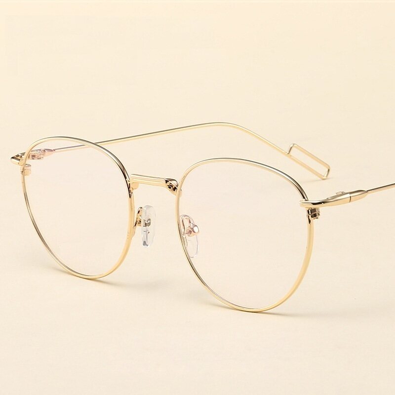 韩国ulzzang复古眼镜原宿超轻素颜近视架软妹有度数女金色眼镜框