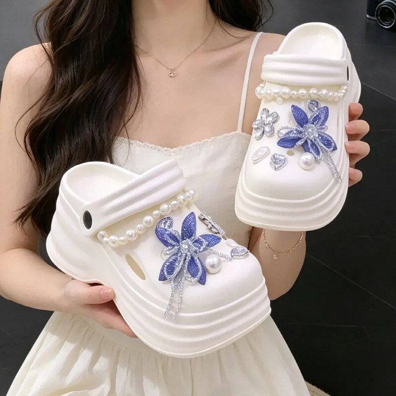 【蓝星花语】厚底洞洞鞋女清新