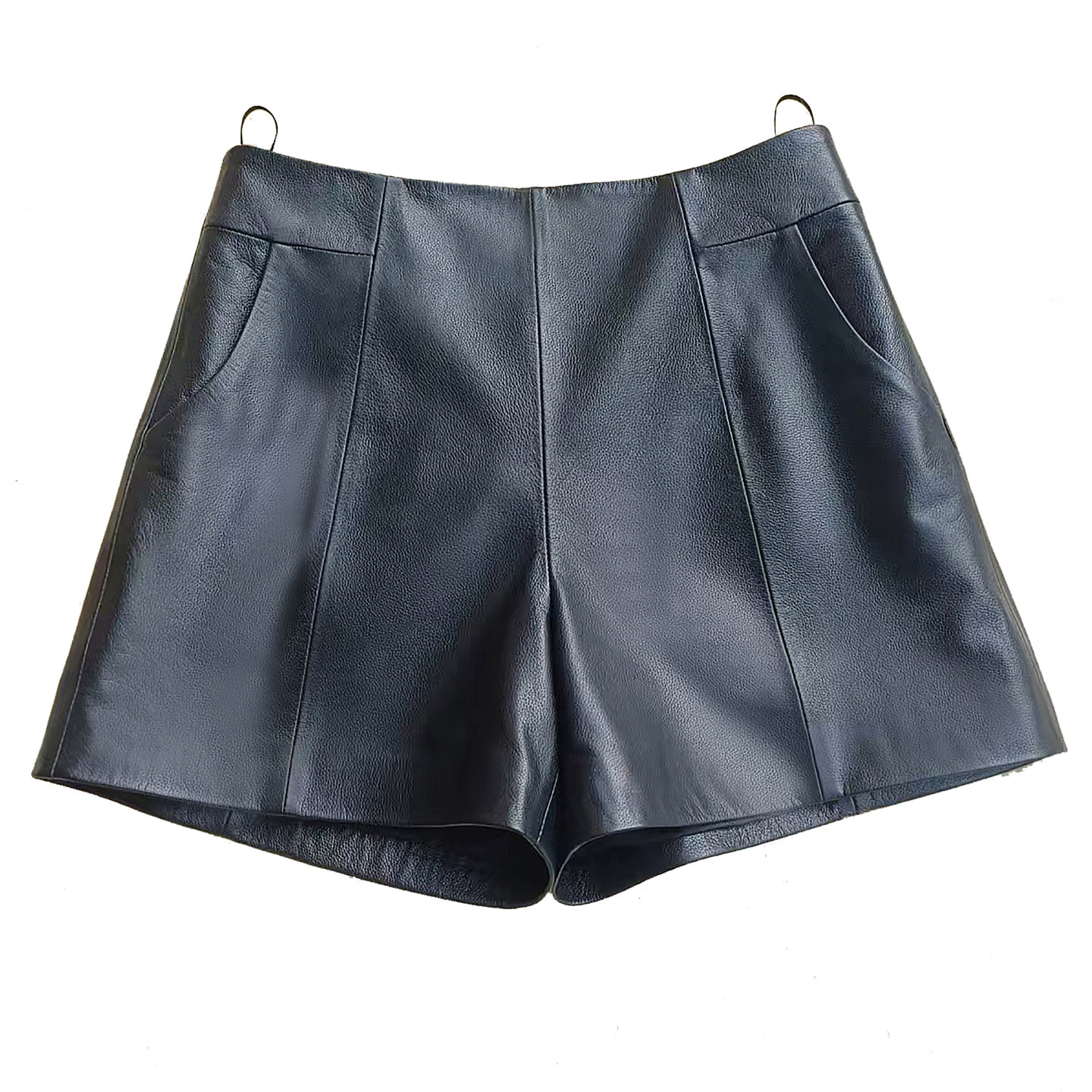 新款海宁头层牛皮皮短裤女真皮皮裤高腰a字宽松显瘦阔腿靴裤外穿,女装/女士精品,皮裤,淘宝优惠券,粉丝福利购,淘宝优惠卷