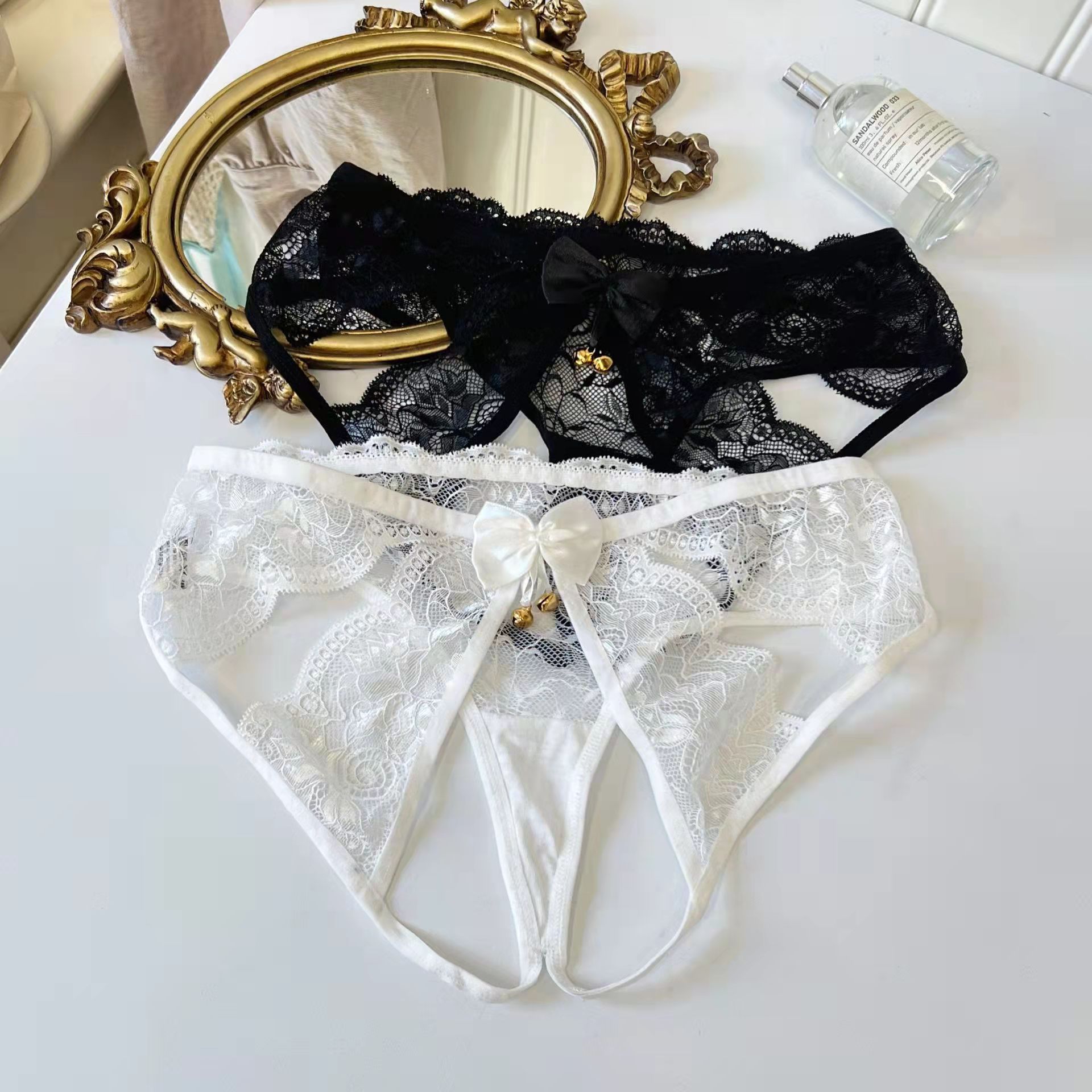 性感法式内裤女黑色诱惑蕾丝