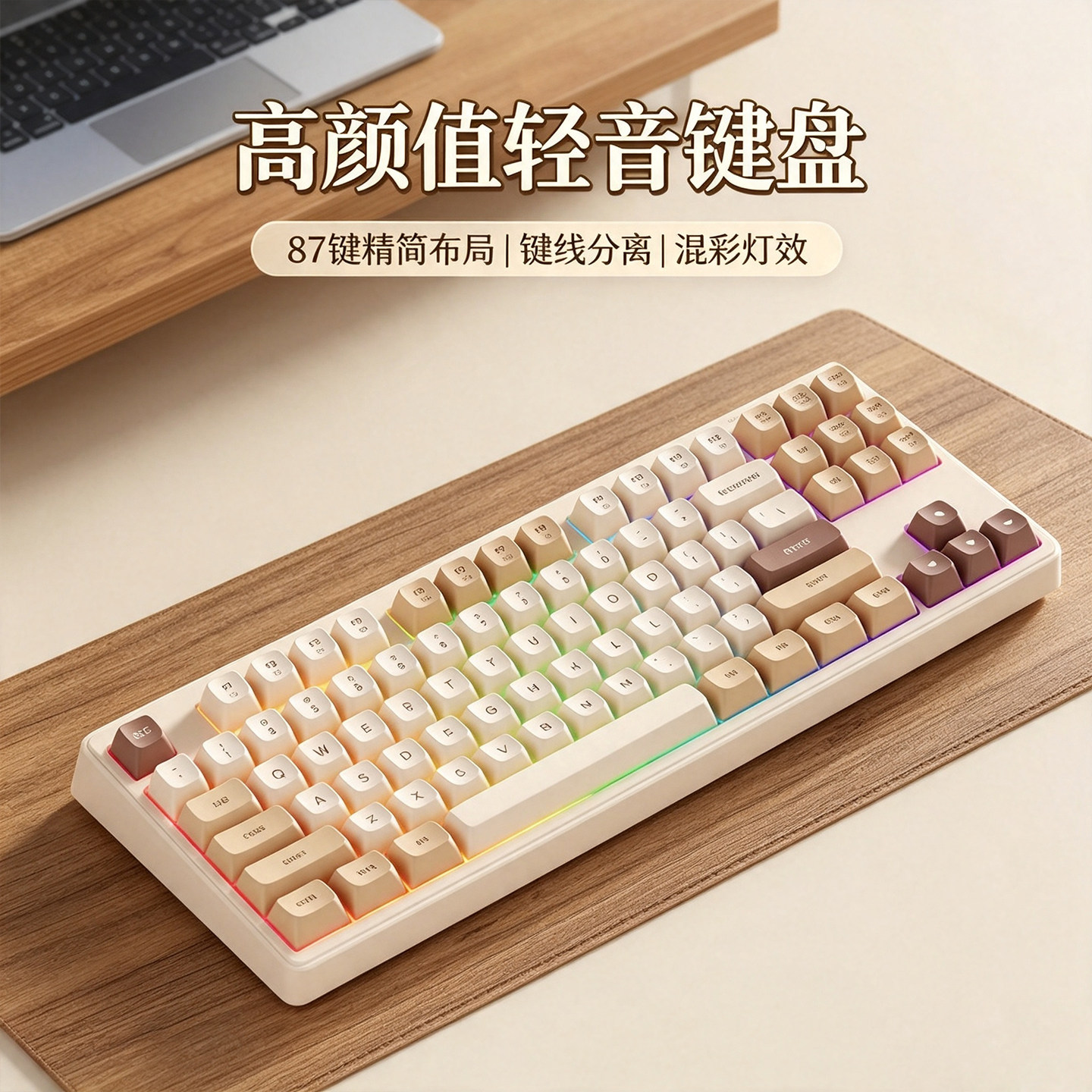 高颜值有线键盘套装外设游图片