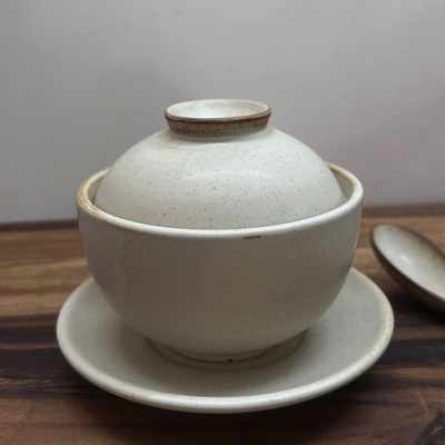 十器良品复古陶瓷隔水炖盅盖碗