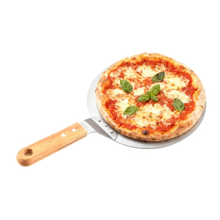 不锈钢披萨铲圆形出炉入炉披萨拖10寸pizza铲烘焙面点转移铲子