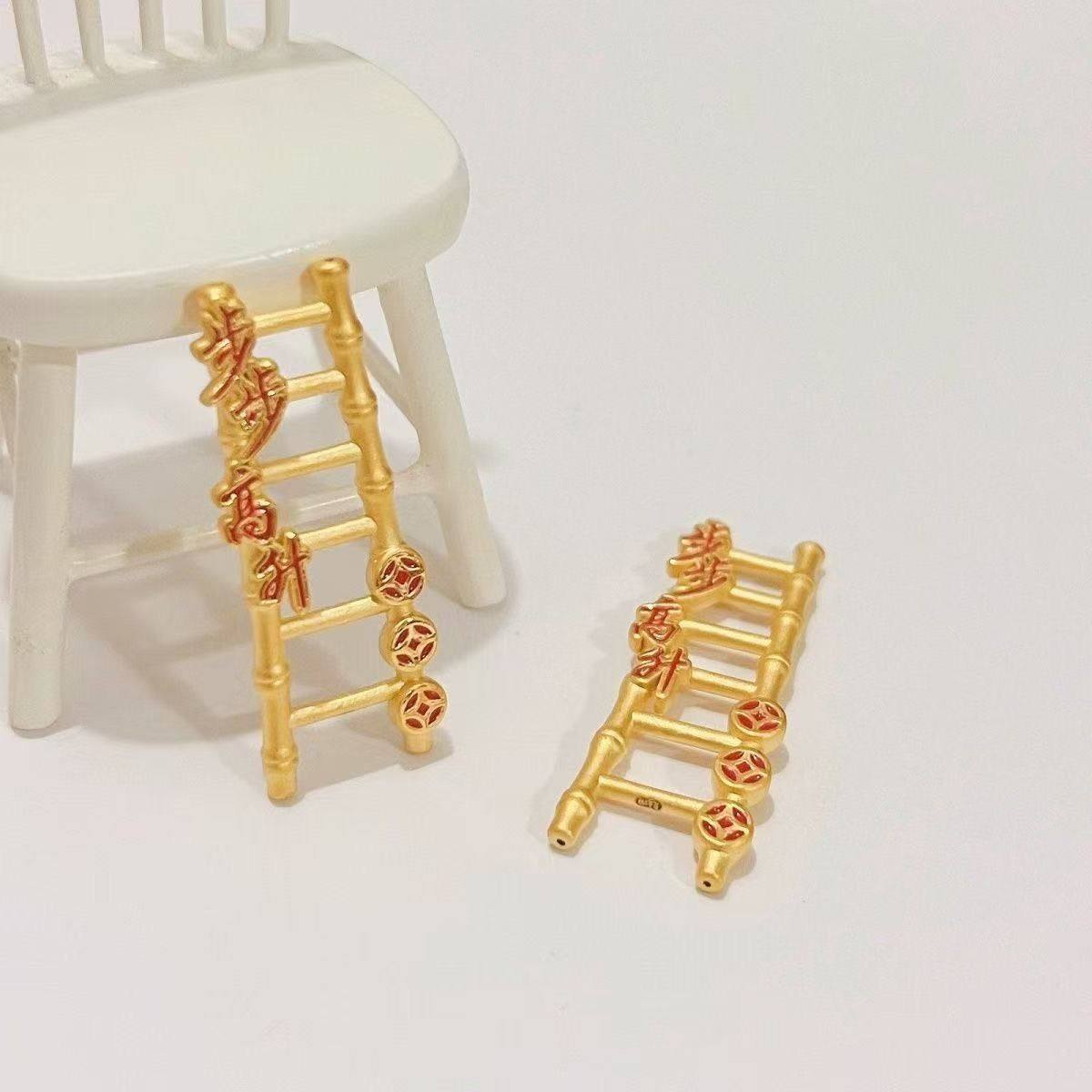 寓意经典步步高升梯子黄金色