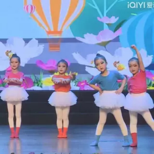 男女彩色糖果儿童蓬蓬裙舞蹈服装