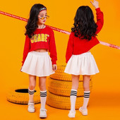 六一儿童表演男女啦啦队街舞服装 嘻哈爵士舞童装 潮牌卡路里演出服