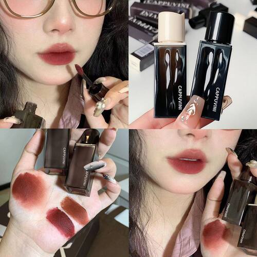 卡泡新品唇显白哑泥感琥珀釉彩妆
