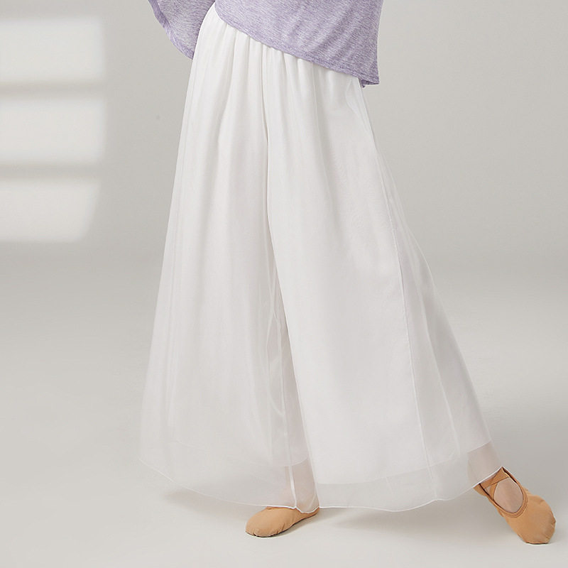 古典舞阔腿裤演出服女飘逸雪纺裤现代舞练功服舞蹈裤女宽松裤子