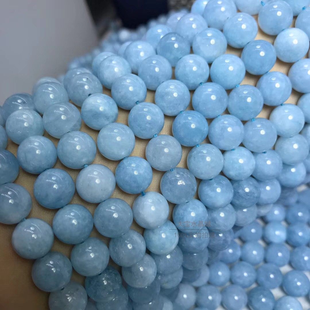 天然水晶 优化海绵晶散珠 加色海绵晶半成品长链 手链珠 隔珠配珠
