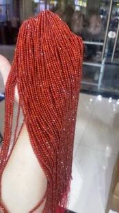 2MM3MM天然水晶 红玛瑙刻面切面散珠半成品手链项链配件配珠饰品