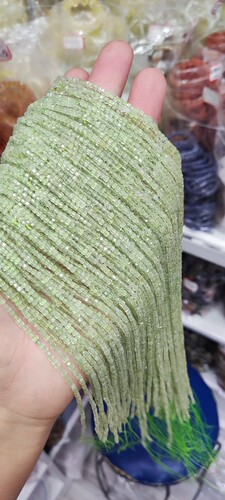 2-2.5MM 天然水晶 葡萄石方糖钻石面散珠切角立方体四方块半成品