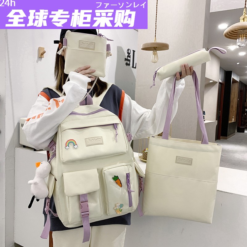 日本购书包女韩版原宿ulzzang大容量ins风高中学生初中生森系少女