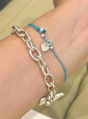 GOOD JEWELRY刻字小锁手绳｜进口蜡绳双面可刻字定制情侣仪式感