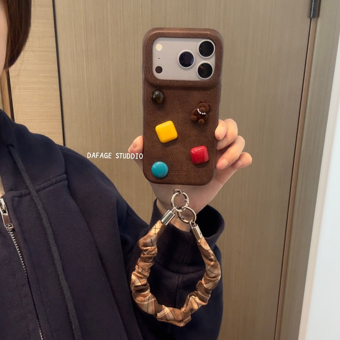 复古小熊格子链条适用苹果14Promax手机壳16女16pro苹果17promax韩15苹果17,3C数码配件,手机保护套/壳,淘宝优惠券,粉丝福利购,淘宝优惠卷