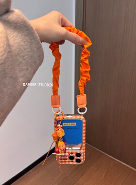 ins橘色撞色蓝色卡包可爱星星人链条适用苹果14Promax手机壳16女16pro苹果17promax韩15苹果17