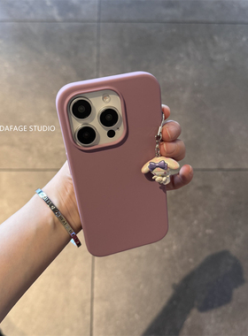 ins简约紫色可爱卡通挂链适用苹果14Promax手机壳13女16pro苹果15promax韩15