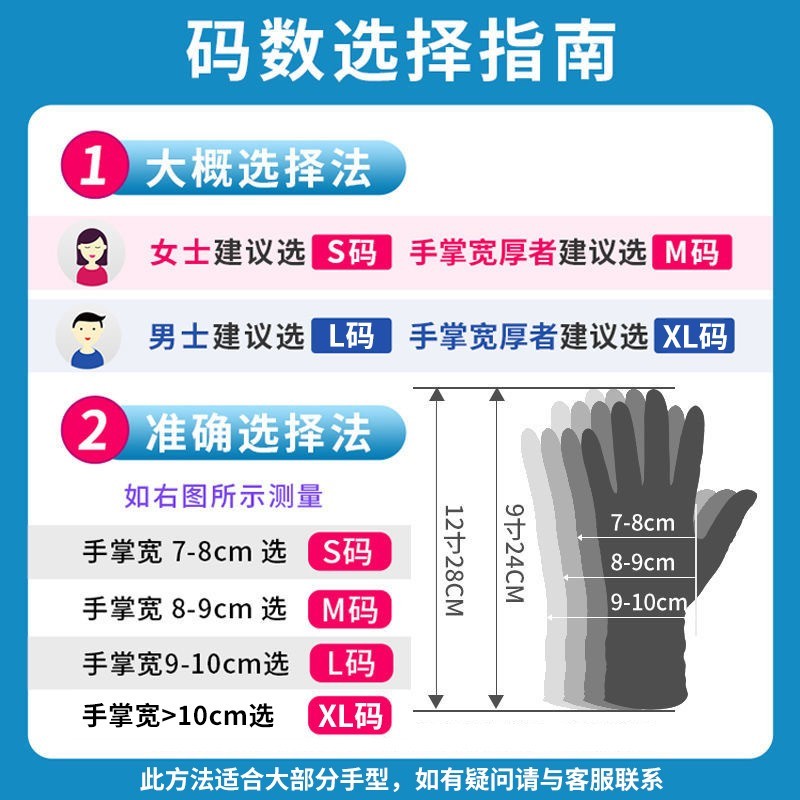 洗车专用手套一次性黑色丁腈加厚维修橡胶防水防油耐酸碱防滑胶皮