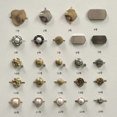 扣鞋 饰鞋 面螺丝固定配饰古金色可拆卸圆形铆钉饰品 侧面金属装 女鞋